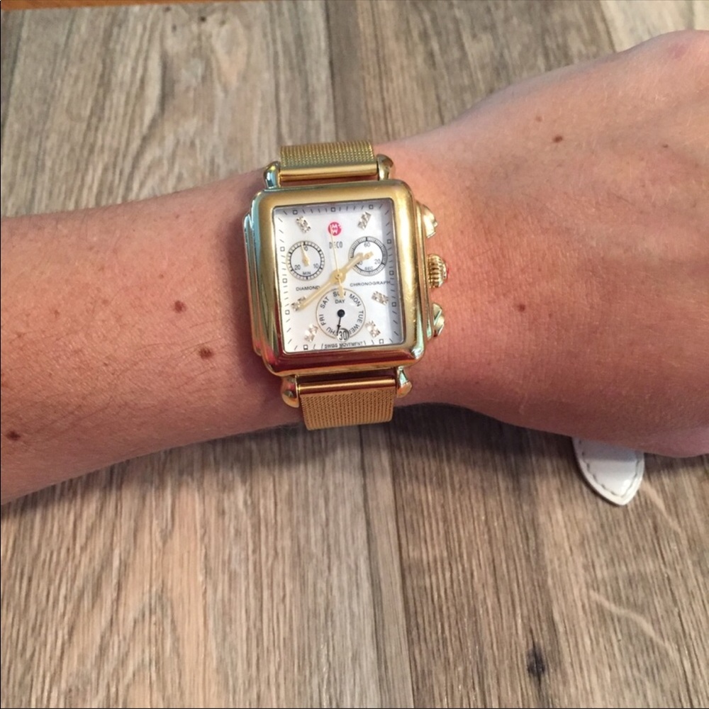 Michele Gold Deco watch